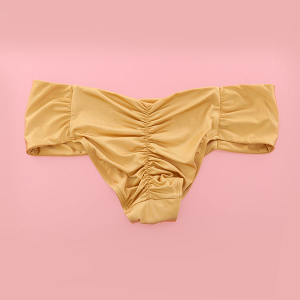 GOLD SCRUNCH BOTTOMS