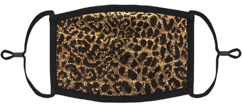 LEOPARD GLITTER FACE MASK