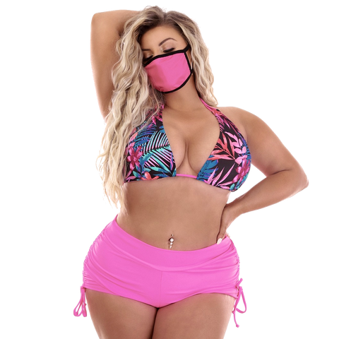 HOT PINK FACE MASK